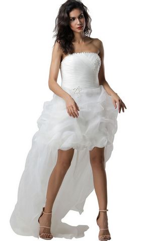 WF56797 Short Beach Wedding Princess Dress